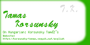 tamas korsunsky business card